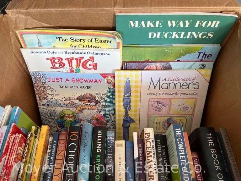 Group of DVDs and Books, Religious, Children’s, Etc.