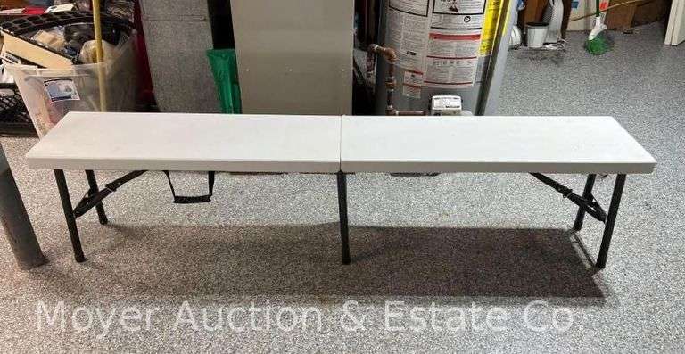 Plastic Folding Bench, 72"w