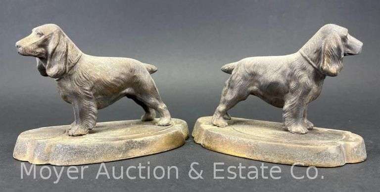 Pair of Cast Metal Dog Bookends, 6"w image