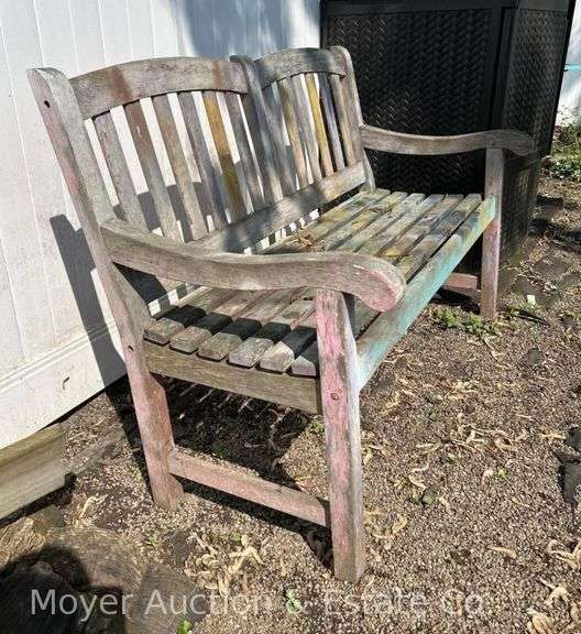 Wood Porch Bench, 48"w