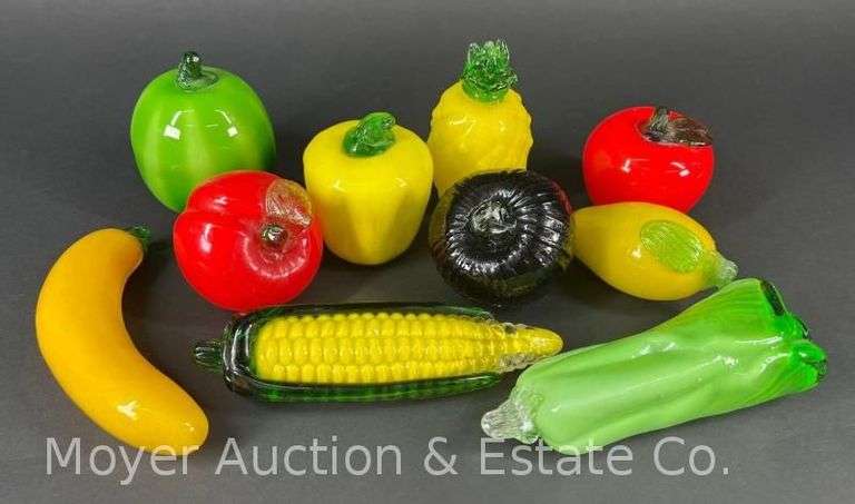 Group of Art Glass Produce, 4"-7.5"w image