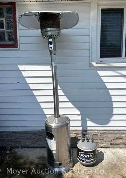 Propane Patio Heater with Propane Tank and Cover, 84"h