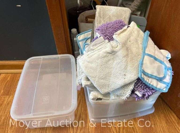 Group of Cleaning Supplies, Rags, Etc,