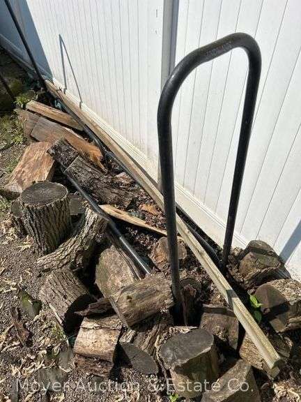 Landmann Firewood Rack, Metal, with Firewood, 8 Feet Wide