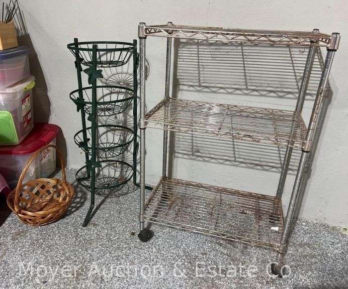 Group of Household, Party Supplies, Small Metro Rack, Etc.
