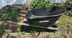 True Temper Metal Wheel Barrow, Pneumatic Tire