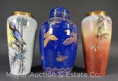 (2) Vases with Urn, 8.5"-10"h