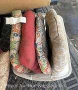 Group of Asst. Patio Cushions and Throw Pillows