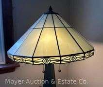 Stained Glass Desk Lamp, 19"h