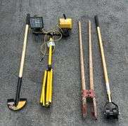 (2) New Edgers, Post Hole Digger and Work Light