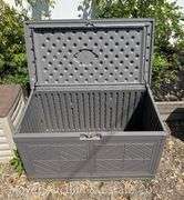 Gray Suncast Patio Storage Box, 44"x24"x24"h