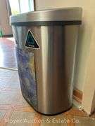 NineStars Stainless Trash/Recycling Can, 26"h