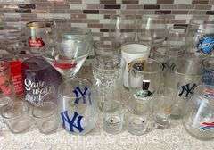 Group of Bar Glasses and Stemware