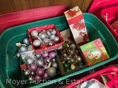 Group of Christmas Decor, Ornaments, Etc.