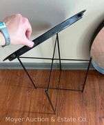 Metal Frame Wall Mirror with 2 Side Tables