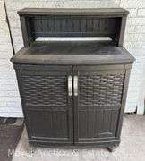 Suncast Outdoor Kitchen Stand with Contents, 31"w