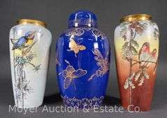(2) Vases with Urn, 8.5"-10"h