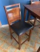 (5) Piece Bar Height Dining Set, 24" Seats Height, 42" Square Tabletop