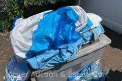 Aleko Spa Inflatable Hot Tub with Ladder, Supplies, Pool Noddles, Etc.