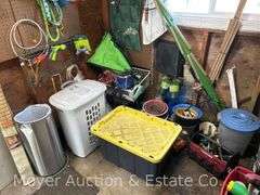 Contents of Shed, Gardening Supplies, Household, Hand Tools, Hoses, Etc.