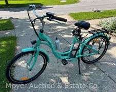 Bintelli Women's E-Bike with Charger, New Helmet, and Seat Cover