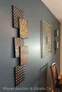 (4) Pieces of Metal Wall Art, 28"-36"h