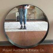 Metal Frame Wall Mirror with 2 Side Tables