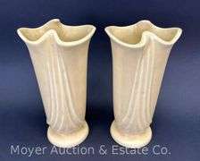Pair of Weller Pottery Vases, 8"h