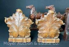 (5) Pairs of Resin/Wood Bookends
