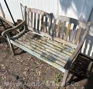 Wood Porch Bench, 48"w