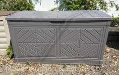 Gray Suncast Patio Storage Box, 44"x24"x24"h