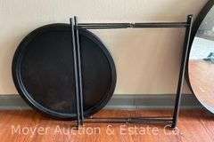 Metal Frame Wall Mirror with 2 Side Tables