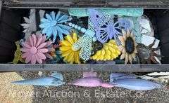 Group of Metal Garden Decor