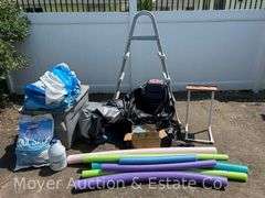 Aleko Spa Inflatable Hot Tub with Ladder, Supplies, Pool Noddles, Etc.