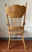 Pressed Back Captains Dining Chair