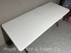 Plastic Folding Table, 70"x30" Tabletop