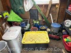 Contents of Shed, Gardening Supplies, Household, Hand Tools, Hoses, Etc.