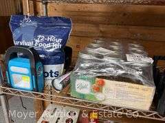 Contents of Basement Shelves, Household, Cleaning, Canning Jars, Tools, Etc.