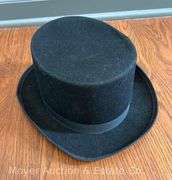 Black Felt Top Hat and Bowties