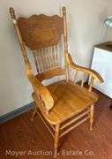 Pressed Back Captains Dining Chair
