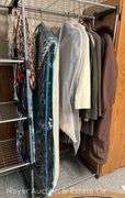 Group of Ladies Coats, Scarves, Etc., Most Size Large