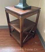 3 Tier End Table, 15"x15"x24"h