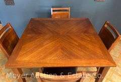 (5) Piece Bar Height Dining Set, 24" Seats Height, 42" Square Tabletop