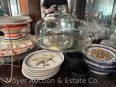 Contents of China Cabinet: Figural Salt and Pepper Shakers, Serving-ware, Etc.