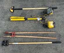 (2) New Edgers, Post Hole Digger and Work Light