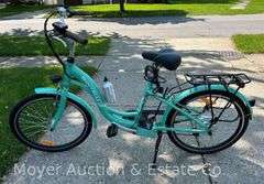 Bintelli Women's E-Bike with Charger, New Helmet, and Seat Cover