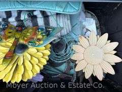 Group of Metal Garden Decor