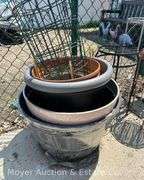 Group of Gardening Pots, Plant Stands, Etc.