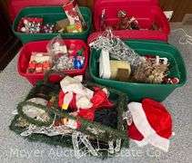 Group of Christmas Decor, Ornaments, Etc.