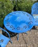 (3) Piece Metal Patio Set, Table is 30"w
